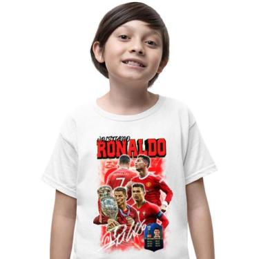 Imagem de Camiseta Infantil Masculina Cristiano Ronaldo Novidade Imperdível - Ag