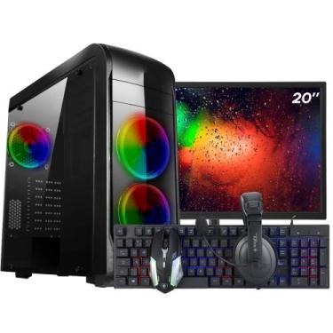 Imagem de PC Gamer Completo Ark Monitor 20" + Intel Core i7 4770 8GB RX 550 4GB 
