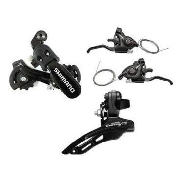 Imagem de Kit Relação Bike Transmissão Shimano + Alavanca Gts/yamada - Relação v