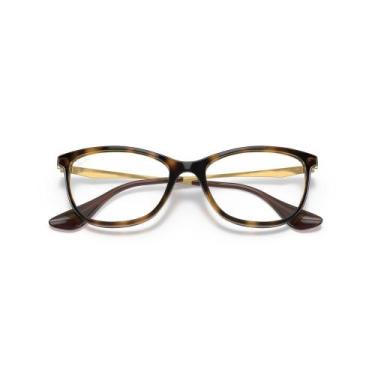 Imagem de Óculos de Grau Ray-Ban RB7106 - Marrom, 53mm