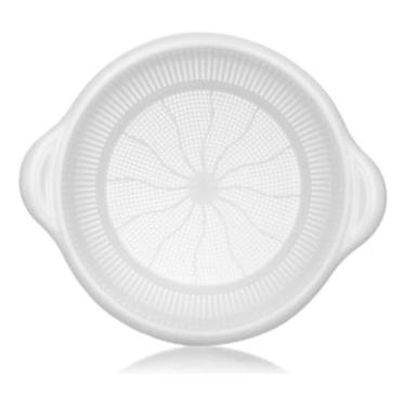 Imagem de Escorredor Multifuncional com Alças, Branco, para Macarrão, Saladas e Legumes