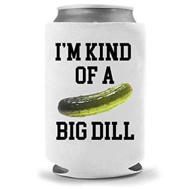 Imagem de Cool Coast Products | Big Dill Funny Beer Pike Coolies | Porta-latas de cerveja Fun America | Cooler térmico de lata de neoprene macio | Garrafas de latas de bebidas | Presentes de cerveja gelada (grandes)
