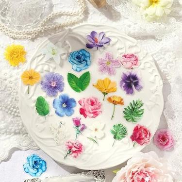 Imagem de Kit de adesivos para scrapbook de plantas com 180 peças, botânico, floral, transparente, à prova d'água, conjunto de adesivos para lixo, diário, garrafas de água, celular, laptop, decalques para