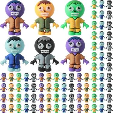 Imagem de VioraWhite 100 Pcs Mini Zombies Figurines Halloween Tiny Zombies Action Figures to Hide and Seek Little Statue for Halloween Party Favors Gifts Treats Goodie Bag Supplies Display Imaginative Play