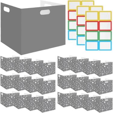 Imagem de Ireer 24 peças divisórias de mesa para estudantes, pastas de privacidade, pasta padrão para sala de aula, material para professores, privacidade escolar, papelão, reduz distrações para sala de aula