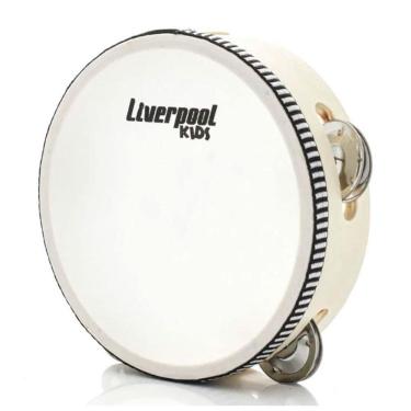 Imagem de Pandeiro Infantil Liverpool Em Madeira 8`` C/ Pele Animal 11703