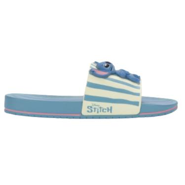 Imagem de Chinelo Grendene Slipe Stitch Personagem Estiloso Infantil Azul Bege