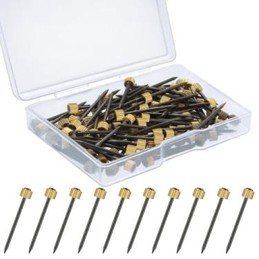 Imagem de Kit de pregos para pendurar fotos, serve para cabides de foto, comporta até 2,2 a 13,6 kg, 0,15 polegadas (100)