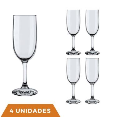 Imagem de Kit Com 4 Taças De Vidro RIOJA CHAMPAGNE 180ml Cristal Luxo, Taça cham