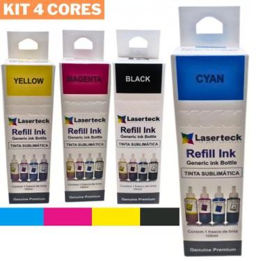 Imagem de 4 Tinta sublimática Para Impressora L355 L365 L375 L395 L380 L200 - La