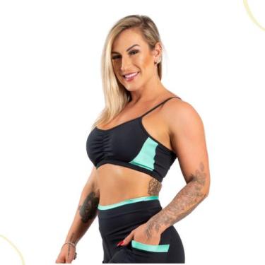 Imagem de Top Fitness Academia Feminino Alça Fina Com Bojo Removível - C&M Fitne