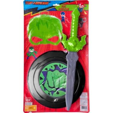Imagem de Kit Infantil Fantasia Hulk - Toy Master