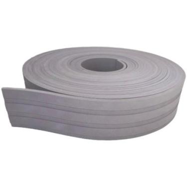 Imagem de Rodapé Ripado Eva Decorativo Autocolante 10Cm 2,5M Cinza - Nova Moldur