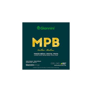 Imagem de Encordoamento Corda Violão Nylon Giannini Mpb Cristal Prata 