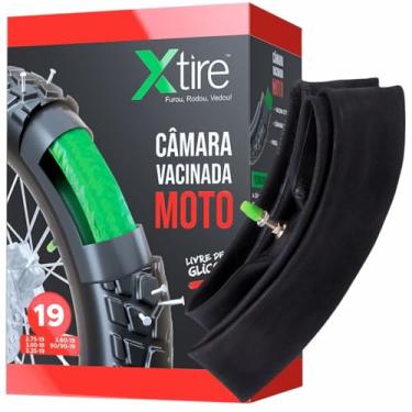 Imagem de Câmara de Ar Para Moto Vacinada Xtire Com Selante Vacina de Pneu Para Bross 125 150 160 Xre 190 Xtz 150 Crosser 150 Aro 19