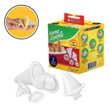 Imagem de Molde Para Coxinha Plástico 3 Peças - Tudo em Caixa - Genérico