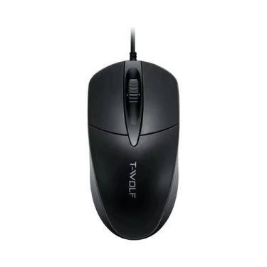 Imagem de Mouse Óptico USB Ergonômico Com Fio Para Escritório E Jogos, Plug And 