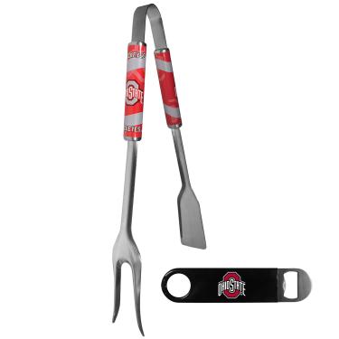 Imagem de Siskiyou Sports NCAA Ohio State Buckeyes Unisex 3 em 1 Ferramenta de churrasco e abridor de garrafas, cores do time, tamanho único