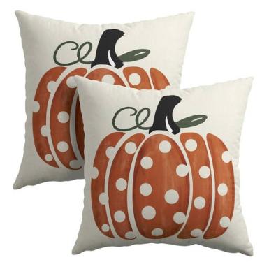Imagem de Capa de travesseiro Granbey Fall Pumpkin 40x40cm, conjunto de 2 algodã