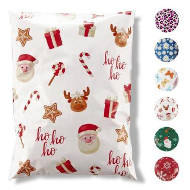 Imagem de Envelope Fuxury Christmas Polly Mailer 25x33 cm 50 unidades