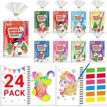 Imagem de Livros para colorir água FEREDO KIDS, pacote com 24, 13x15cm, Natal