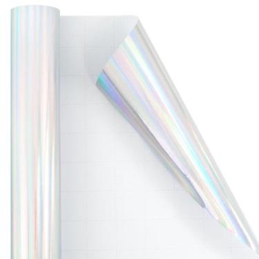 Imagem de Papel de embrulho Burymento Holographic Iridescent Silver
