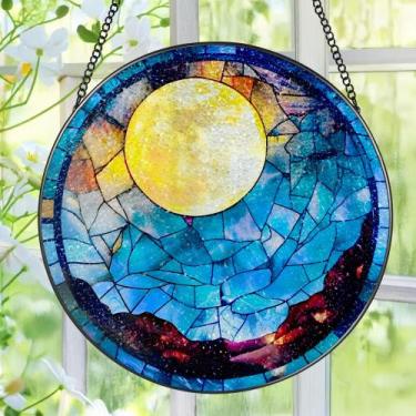 Imagem de Janela de vitral pendurada em Pauyadu Full Moon Suncatcher