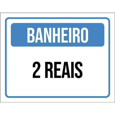 Imagem de Placa Sinalização - Banheiro 2 Reais 36X46