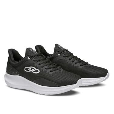 Imagem de Tenis Running Masculino Olympikus Zex 2 Confortável, 42, Preto, Branco