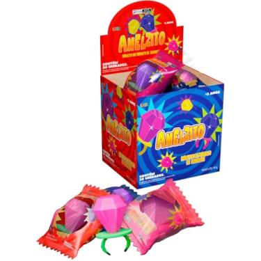 Imagem de Doce Anelzito, Colore, Pirulito, Sabores Sortido, Display com 30