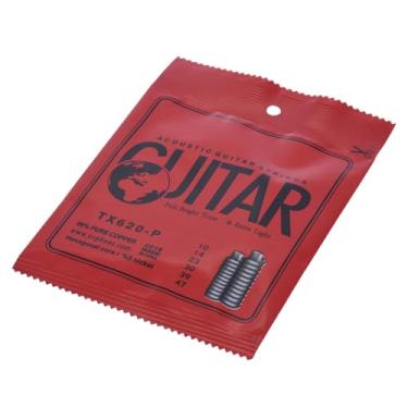 Imagem de Mingzhe Orphee TX620-P Cordas de Aço para Violão Folk Acústico, 6 Peças, Conjunto de Tensão Extra Leve para Desempenho Primário e Profissional de Timbre Claro