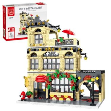 Imagem de City Restaurant Building Block Set- Compatible with Lego City Buildings House, Creator House Experts Assembly Square Building Sets for Adult (1489 pcs)