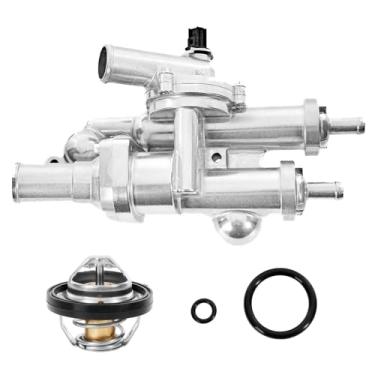Imagem de 902-319 Conjunto de carcaça de termostato de refrigeração de motor de alumínio compatível com Chrysler 200 Sebring, Dodge Avenger Caliber Journey 2011-2014, Jeep Compass Patriot Replace# 68003582AB