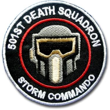 Imagem de Capacete tático do Esquadrão da Morte das Forças Especiais Galactic Imperial Rebel Alliance Patch – Aplique de combate bordado com ferro ou costurado para jaquetas e equipamentos de motociclista