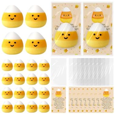 Imagem de HyDren Conjunto de 50 bolas de estresse de milho doce, presente a granel, fofo, mini bola de alívio de estresse, lembrancinhas de festa com tema de outono, presentes de Ação de Graças, cartões