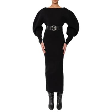 Imagem de Ronny Kobo Vestido feminino de malha Randy Ronny Kobo, Preto, GG