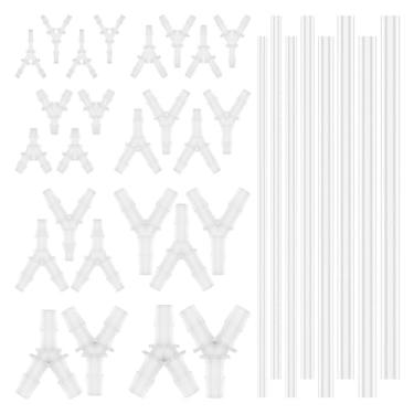 Imagem de Conector farpado de 3 vias em forma de Y, mangueira de polipropileno, encaixe em Y, emenda de tubos farpados, conectores de plástico PP, 3,5/4,5/5,6/6,4/7,9/9,5/11,1/12,7 mm conjunto de conectores de