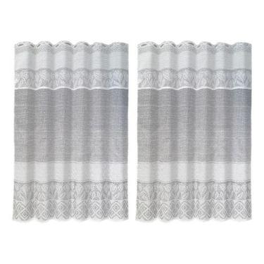 Imagem de Cortina Para Cozinha Em Renda De 1,20 M X 2,20 M - Campari, Branco