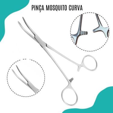 Imagem de Pinça Mosquito Curva Aço Inox - LOVE SAUDE