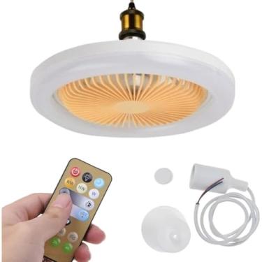 Imagem de Luminária de Teto com Ventilador Inteligente – 3 Níveis de Iluminação, Design Moderno em ABS Resistente, Silenciosa e Econômica – Ideal para Quartos e Salas