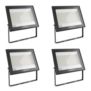 Imagem de Kit 4 Refletores led IP65 200W 5500k branco frio LUMANTI