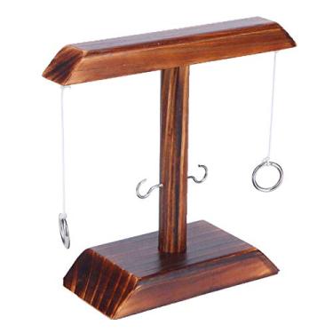 Imagem de ZJchao Conjunto de Jogos de Gancho de Madeira, Anel Tradicional, Brinquedo Interativo Divertido, Jogos de Festa Em Ambientes Internos e Externos para Casa, Bar, Acampamento, Praia, (2)