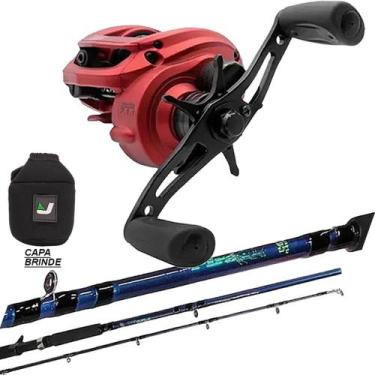 Imagem de Kit Pesca Pesada Carretilha Bg Vara 60lb Fibra de Vidro Capa - MARURI,