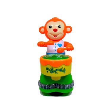 Imagem de Macaquinho Músico Brinquedo Infantil Tambor Luzes Sons