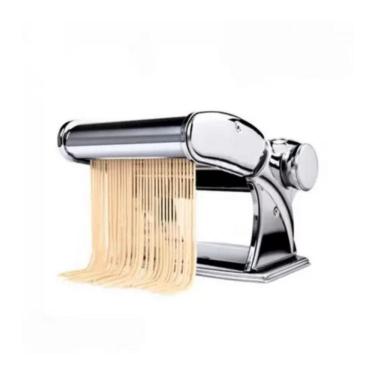 Imagem de Máquina Fazer Macarrão Massas Manual Abrir Italiana Fresca