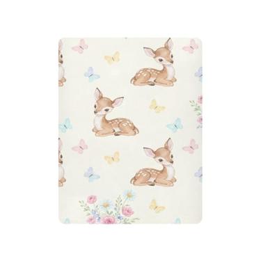 Imagem de Burbuja Lençol de berço para meninas e meninos, lençol macio e respirável para colchões de berço padrão e infantil, 68,5 x 99 cm