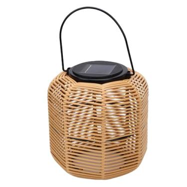 Imagem de Asixxsix Lanterna Solar, Luz de Vime de Plástico Com Eficiência Energética à Prova de água Com Bateria de 250mAh, Lanternas Suspensas de Jardim Ao Ar Livre para Acampamento Ao Ar