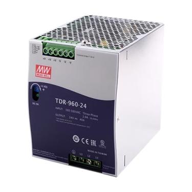Imagem de Mean Well 960W Fonte De AlimentaçãO Para Pc Industrial TrifáSica Com Trilho Din E FunçãO Pfc 1000w Para Computador De Bancada Ou LaboratóRio 24V 40A (TDR-960-24 24V/40A/Three Phase Supply)