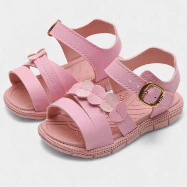 Imagem de Sandália Infantil Klin Tic Tac Coração Menina - Rosa, 25