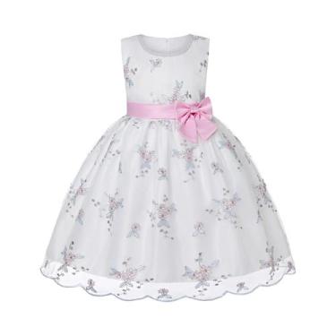 Imagem de Vestido De Festa Princesa Com Renda Para Meninas, Bordado Europeu-Amer